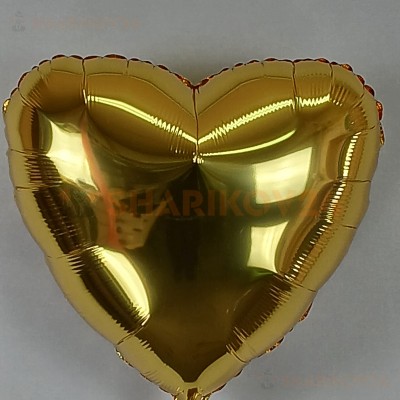 Шар (18''/46 см) Сердце, Золото